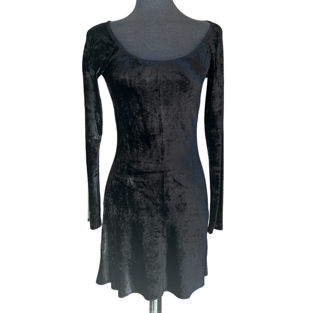 VINTAGE DKNY LONG SLEEVE VELVET DRESS WOMEN’S Size Small Excellent Pre-Owned